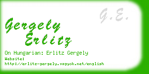 gergely erlitz business card